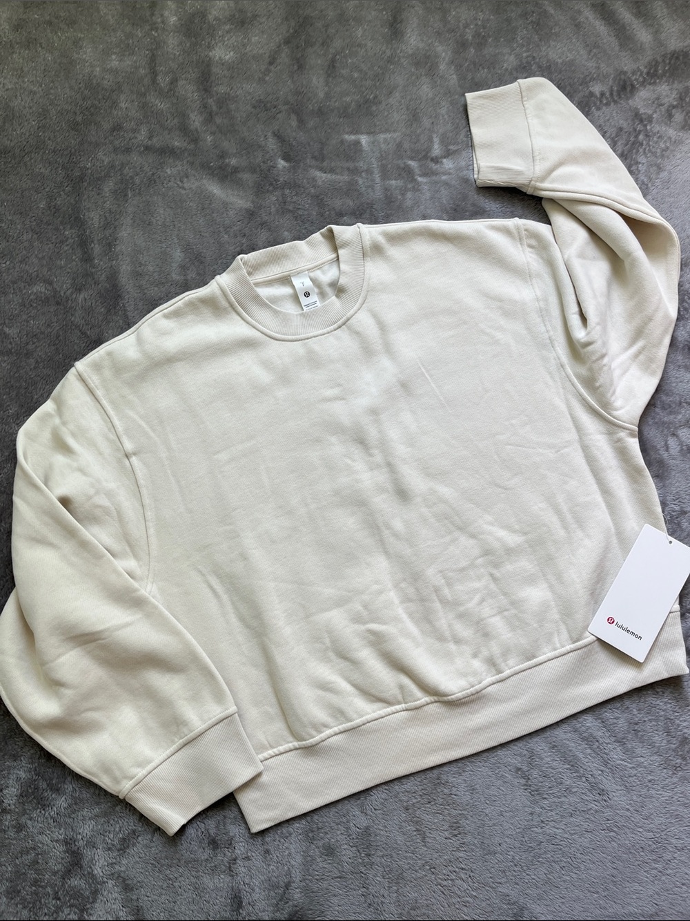 🆕 Lululemon Women’s Steady State Oversized Crew in Light Ivory, Size S